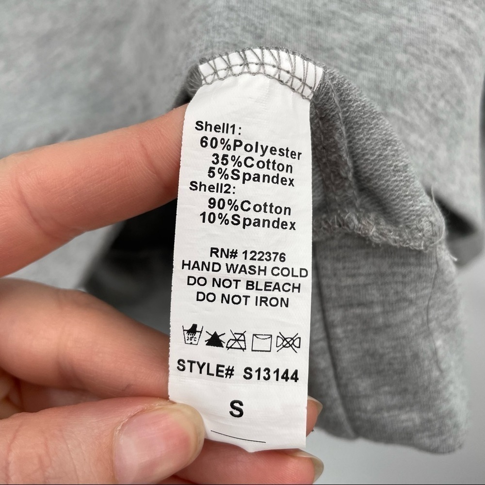 Mustard Seed Grey Sweatshirt with Cute Floral Embroidery Detail - Picture 11 of 11